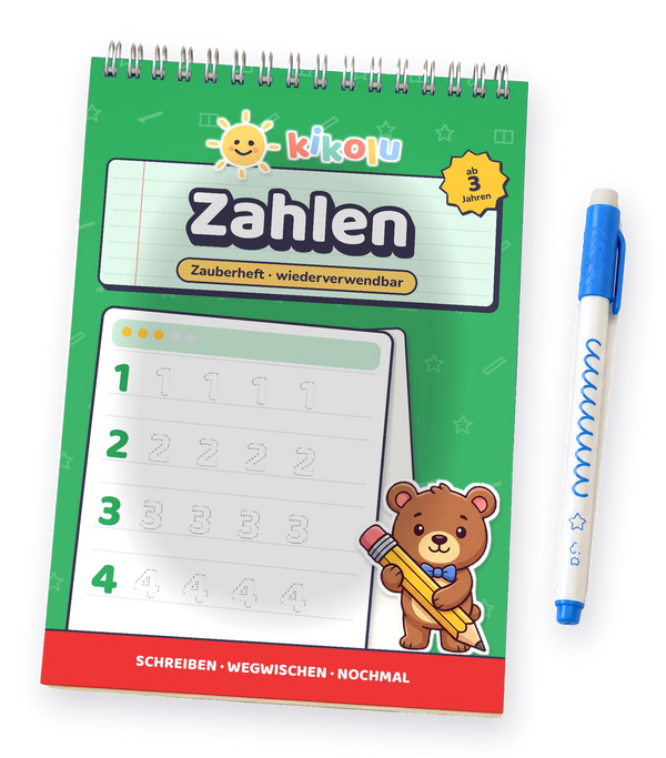 kikolu Zauberheft Zahlen mit Zauberstift